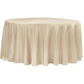 Lamour Satin 132" Round Tablecloth - Champagne - CV Linens