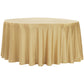 Lamour Satin 120" Round Tablecloth - Gold Antique - CV Linens