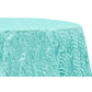 Mermaid Scale Sequin 120" Round Tablecloth - Turquoise - CV Linens