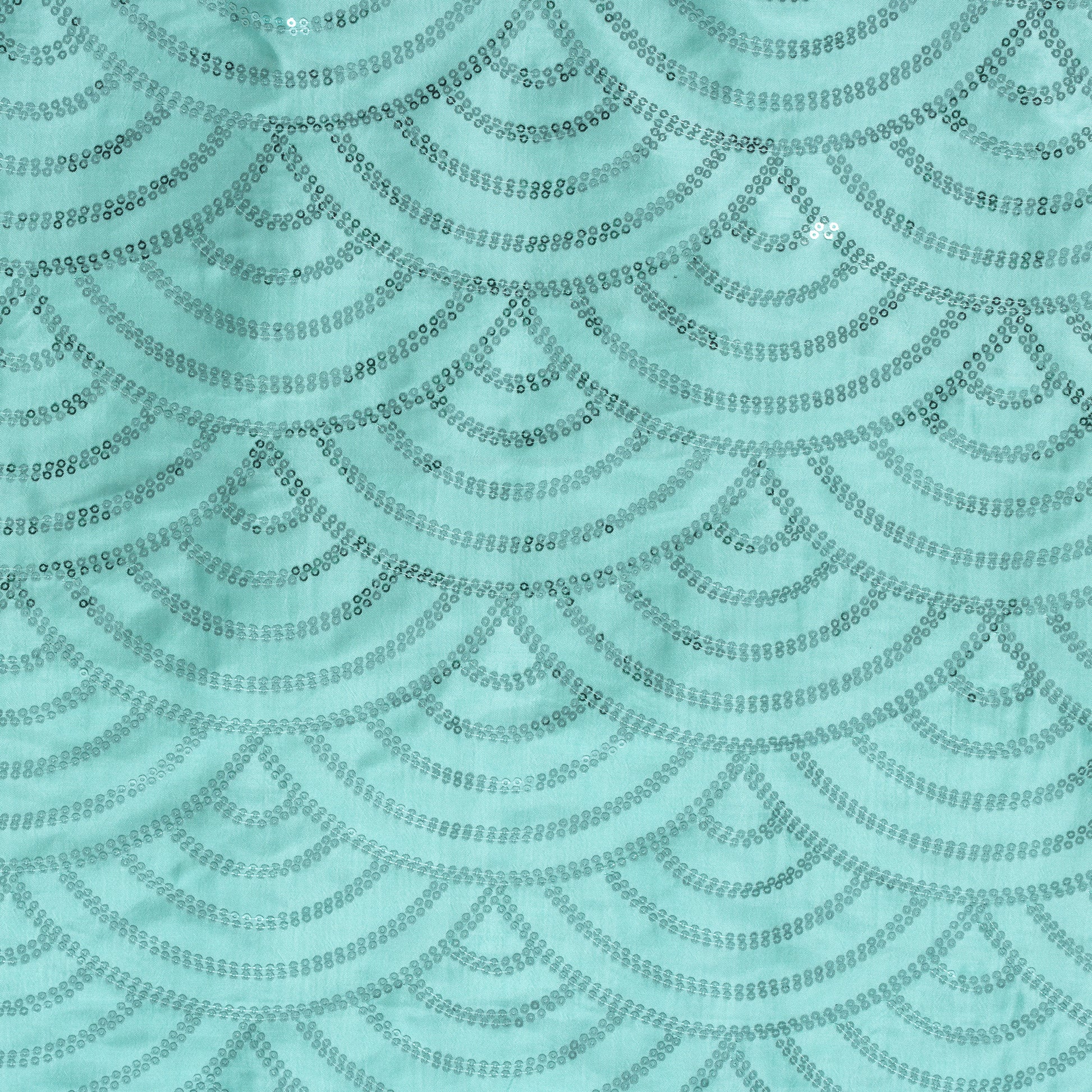 Mermaid Scale Sequin Fabric Roll 10 yards - Turquoise - CV Linens