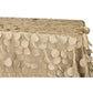 90"x156" Petal Circle Taffeta Rectangular Tablecloth - Champagne - CV Linens