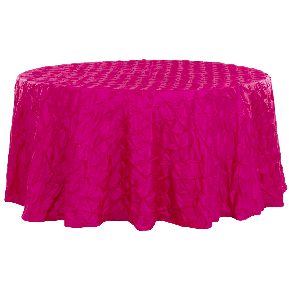 120" Pinchwheel Round Tablecloth - Fuchsia - CV Linens