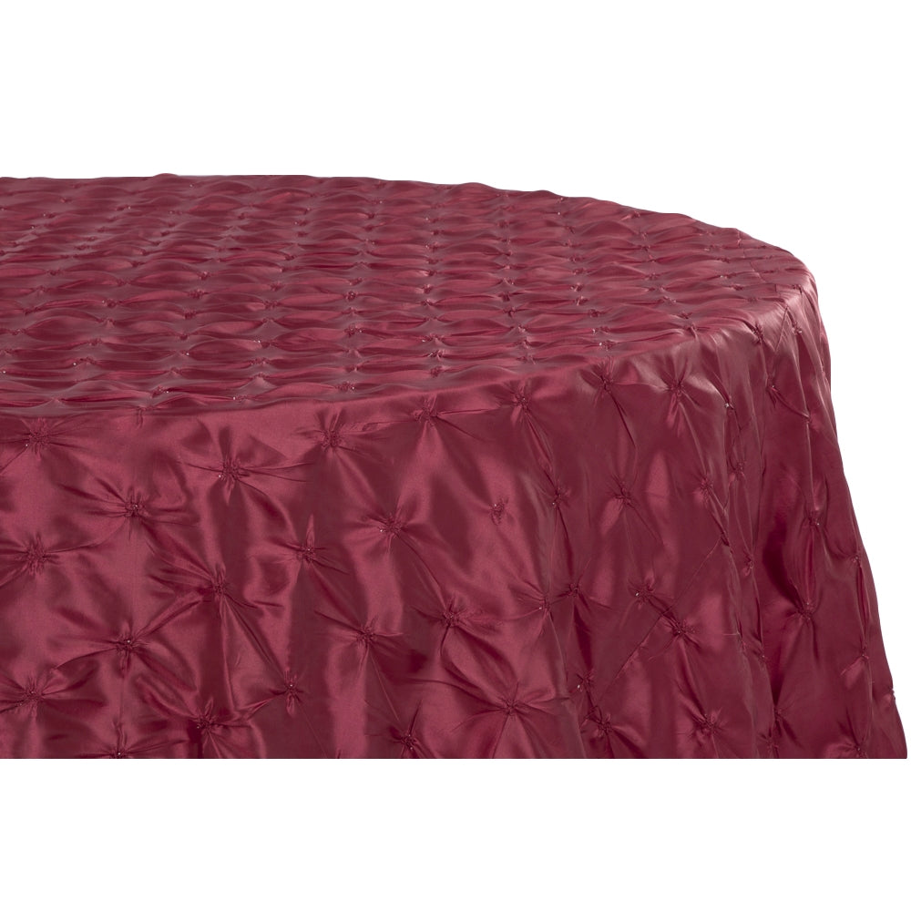 120" Pinchwheel Round Tablecloth - Burgundy - CV Linens