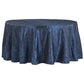 Pintuck 132" Round Tablecloth - Navy Blue - CV Linens