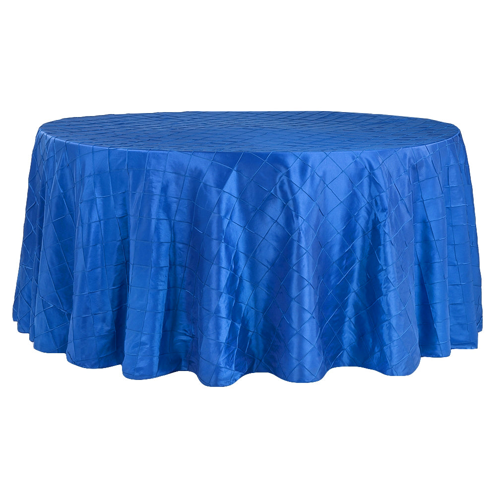 Wedding Linens Inc. 90 Pintuck Taffeta Round Table Overlay / Tablecloth Wedding Linens Inc. 90 Pintuck Taffeta Round Table Overlay / Tablecloth
