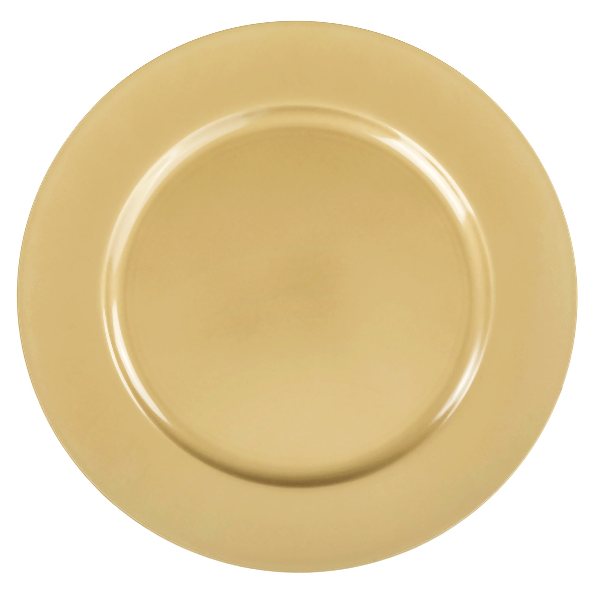 Plain Round 13" Charger Plates - Gold - CV Linens