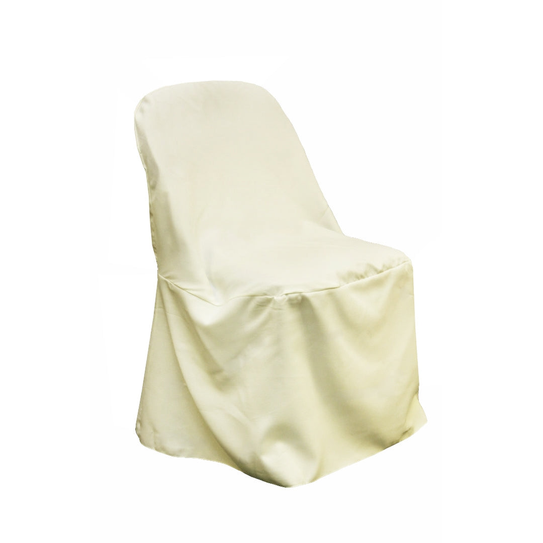 Polyester Folding Chair Cover - Ivory - CV Linens