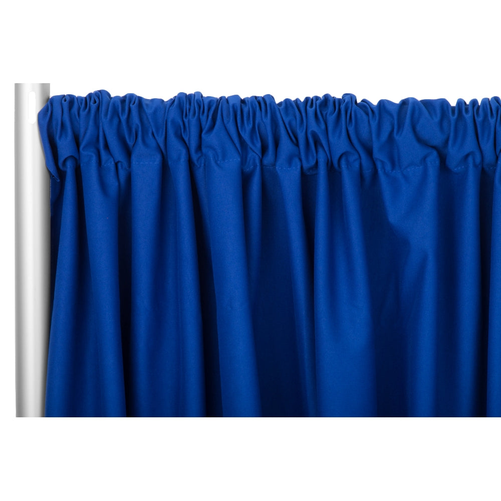 Poly Premier Fire Retardant (FR) 12ft H x 60" W drape/backdrop - Royal Blue - CV Linens