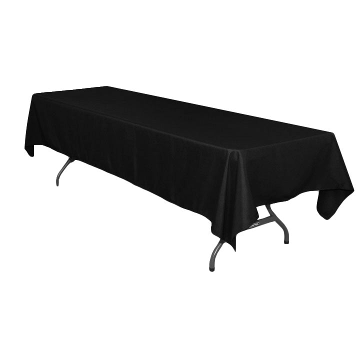 Rectangular Polyester Tablecloth - Black