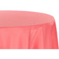 Polyester 108" Round Tablecloth - Coral - CV Linens