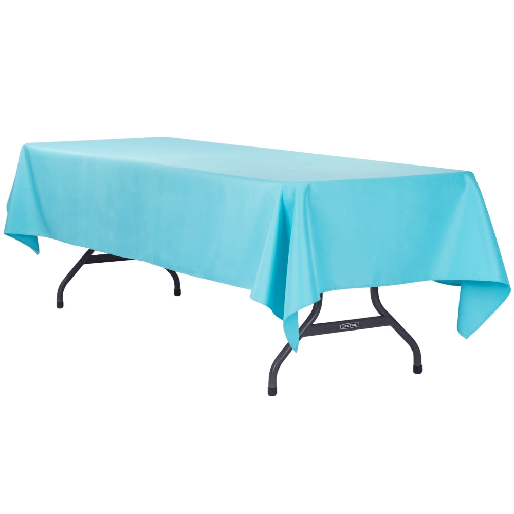 60"x120" Rectangular Polyester Tablecloth - Aqua Blue - CV Linens