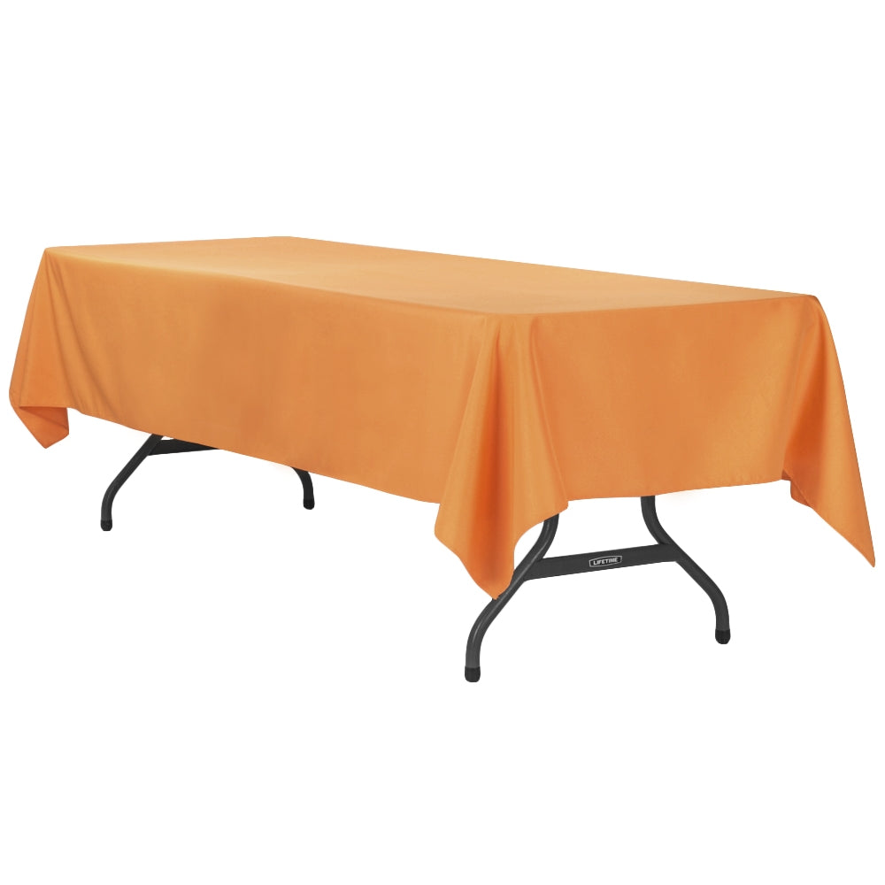 60"x120" Rectangular Polyester Tablecloth - Burnt Orange - CV Linens