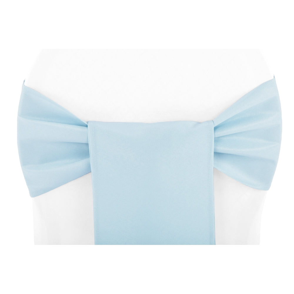 Polyester Chair Sash/Tie - Baby Blue - CV Linens