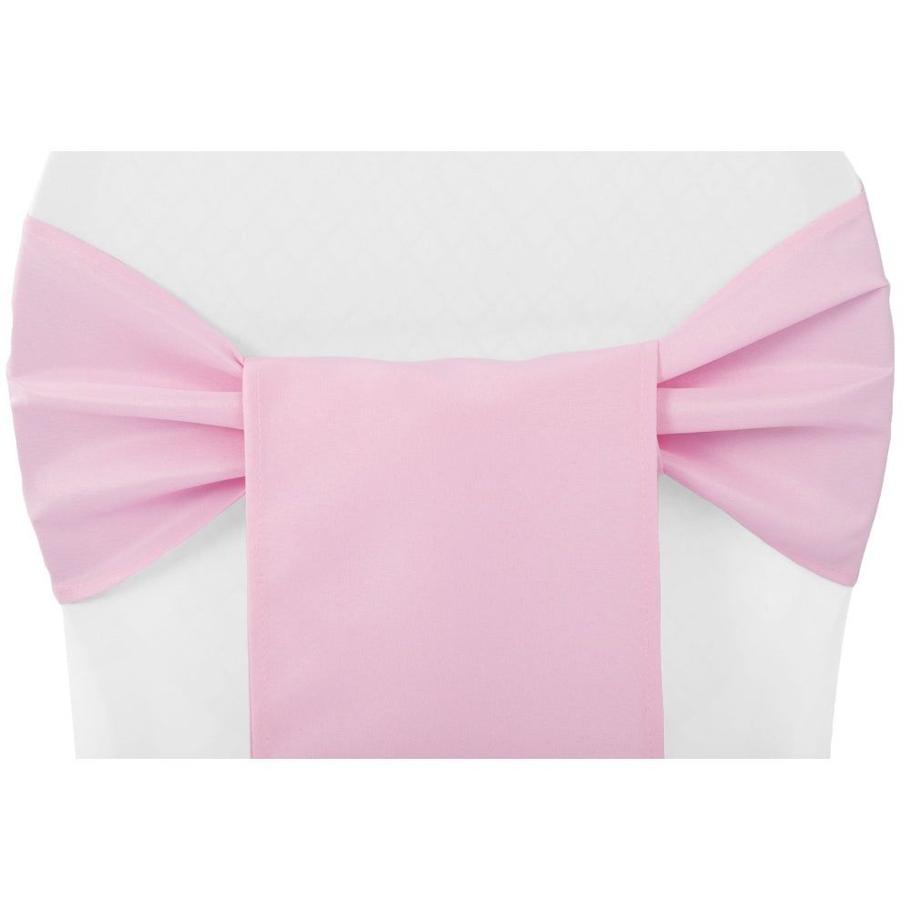 Polyester Chair Sash/Tie - Pink - CV Linens