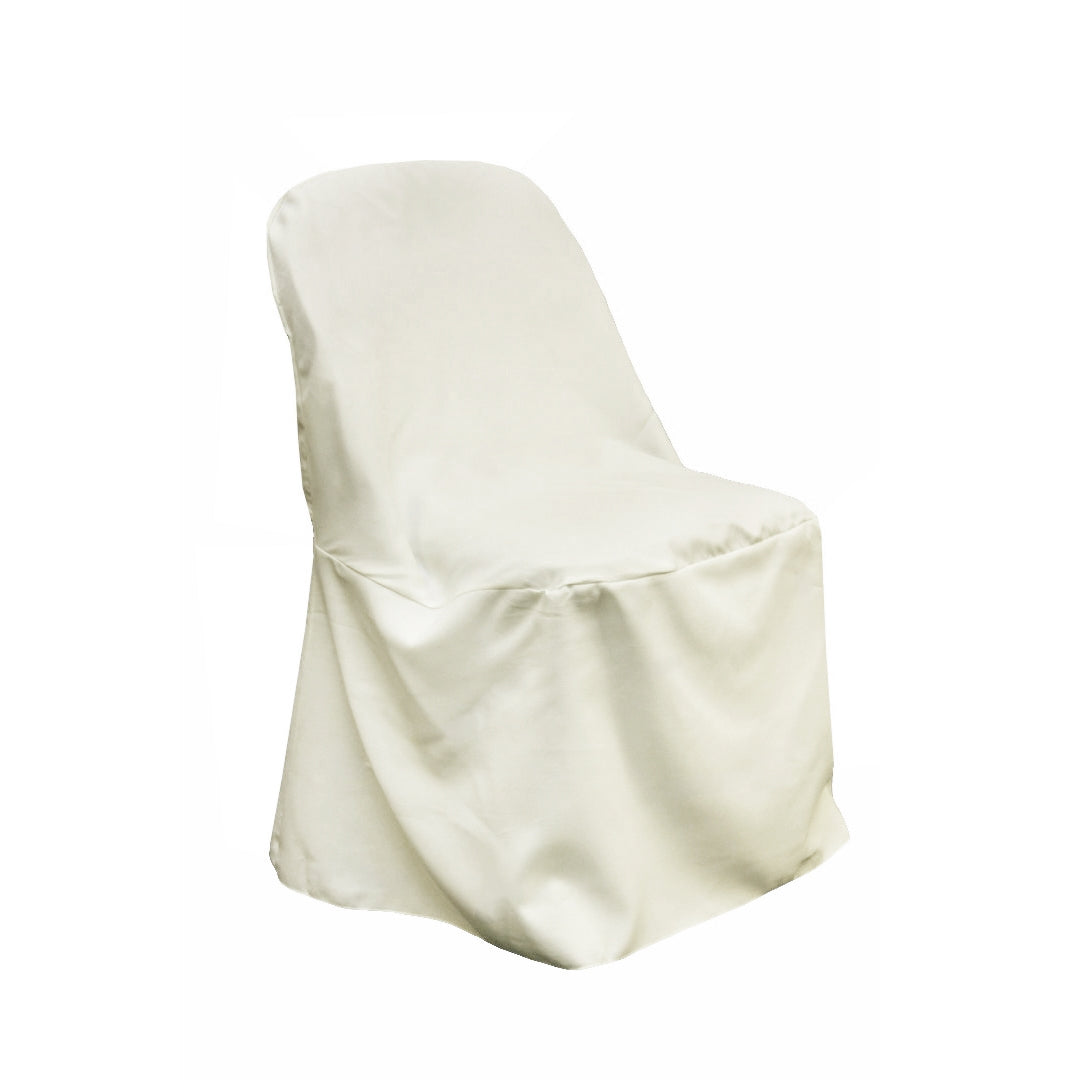 Polyester Folding Chair Cover - Light Ivory/Off White - CV Linens