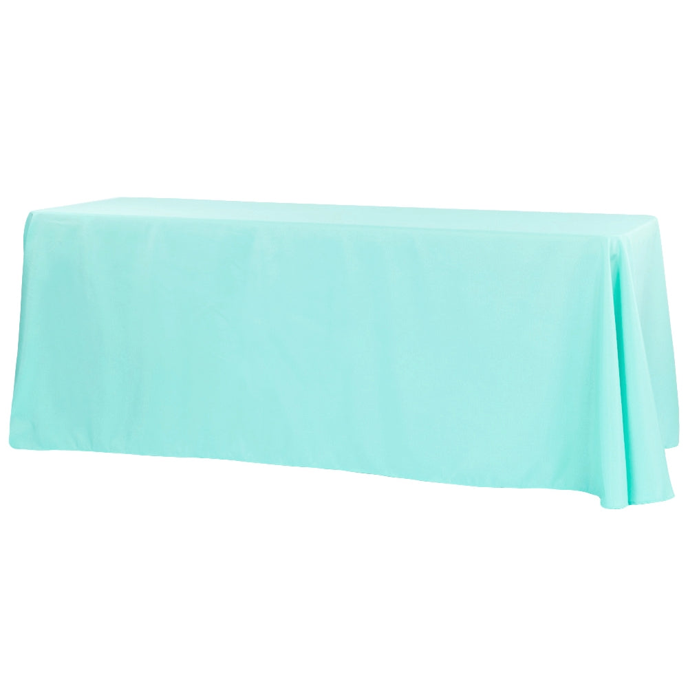 90"x132" Rectangular Oblong Polyester Tablecloth - Turquoise - CV Linens