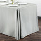 90"x156" Rectangular Oblong Polyester Tablecloth - Gray/Silver - CV Linens