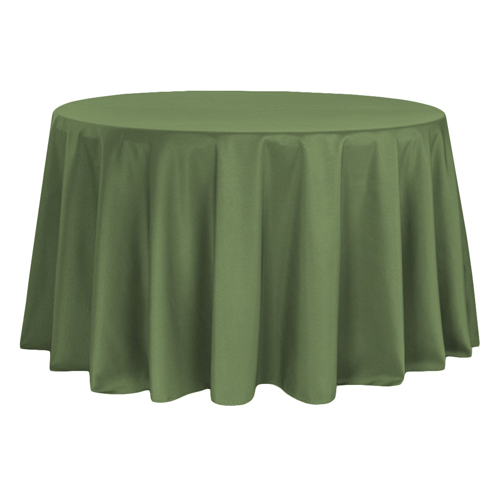 Willow Green Premium Polyester 132" Round Tablecloth | Wedding | Event | Wholesale by CV Linens Willow Green Premium Polyester 132" Round Tablecloth | Wedding | Event | Wholesale by CV Linens