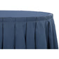 Polyester 17ft Table Skirt - Navy Blue - CV Linens