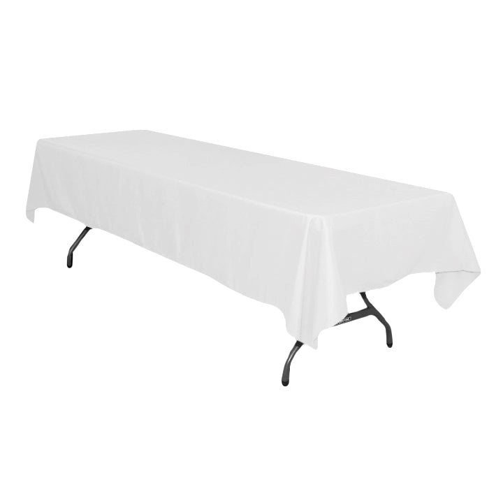 Rectangular Polyester Tablecloth - White