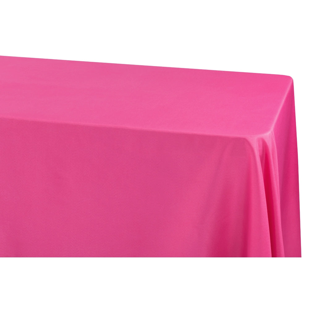 90"x132" Rectangular Oblong Polyester Tablecloth - Fuchsia - CV Linens