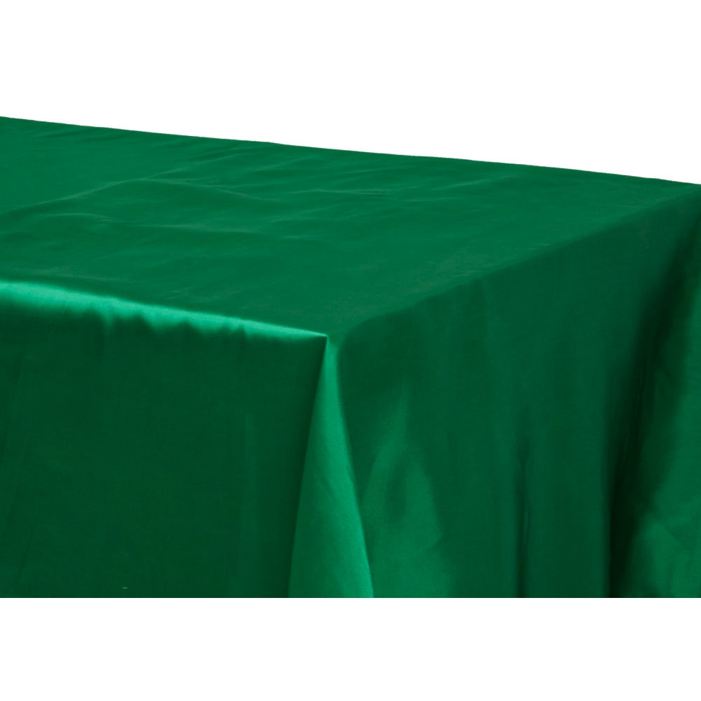 Satin Rectangular 60"x120" Tablecloth - Emerald Green - CV Linens