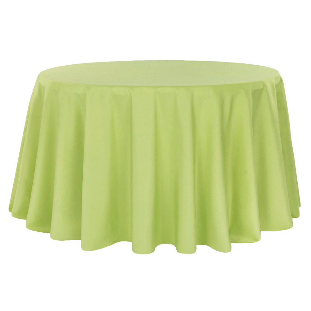Polyester 120" Round Tablecloth - Apple Green - CV Linens