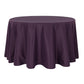 Round Polyester 132" Tablecloth - Eggplant/Plum - CV Linens