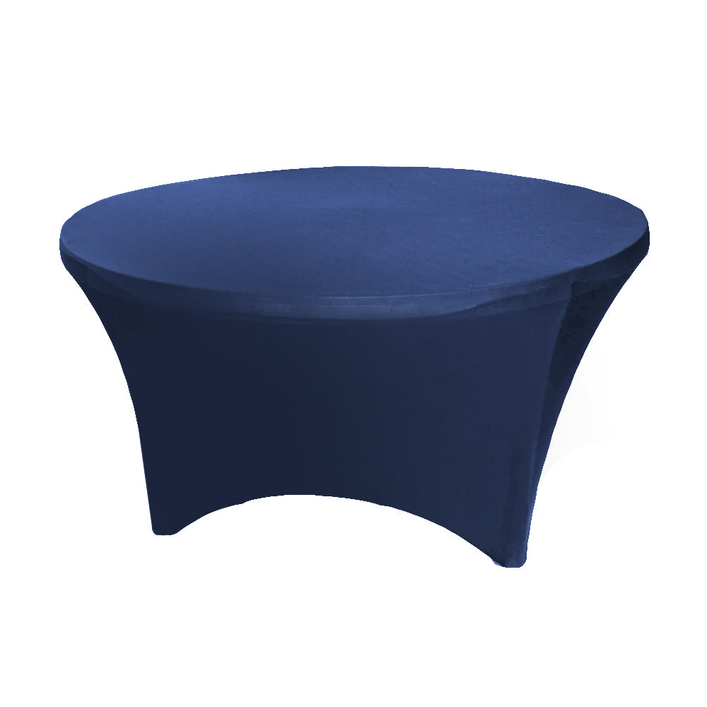 5FT Round Spandex Table Cover - Navy Blue - CV Linens