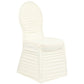 Ruched Fashion Spandex Banquet Chair Cover - Ivory - CV Linens