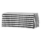Stripe Satin Rectangular Tablecloth 90"x132" - Black & White