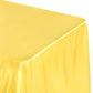 90"x156" Rectangular Satin Tablecloth - Canary Yellow (Bright Yellow) - CV Linens