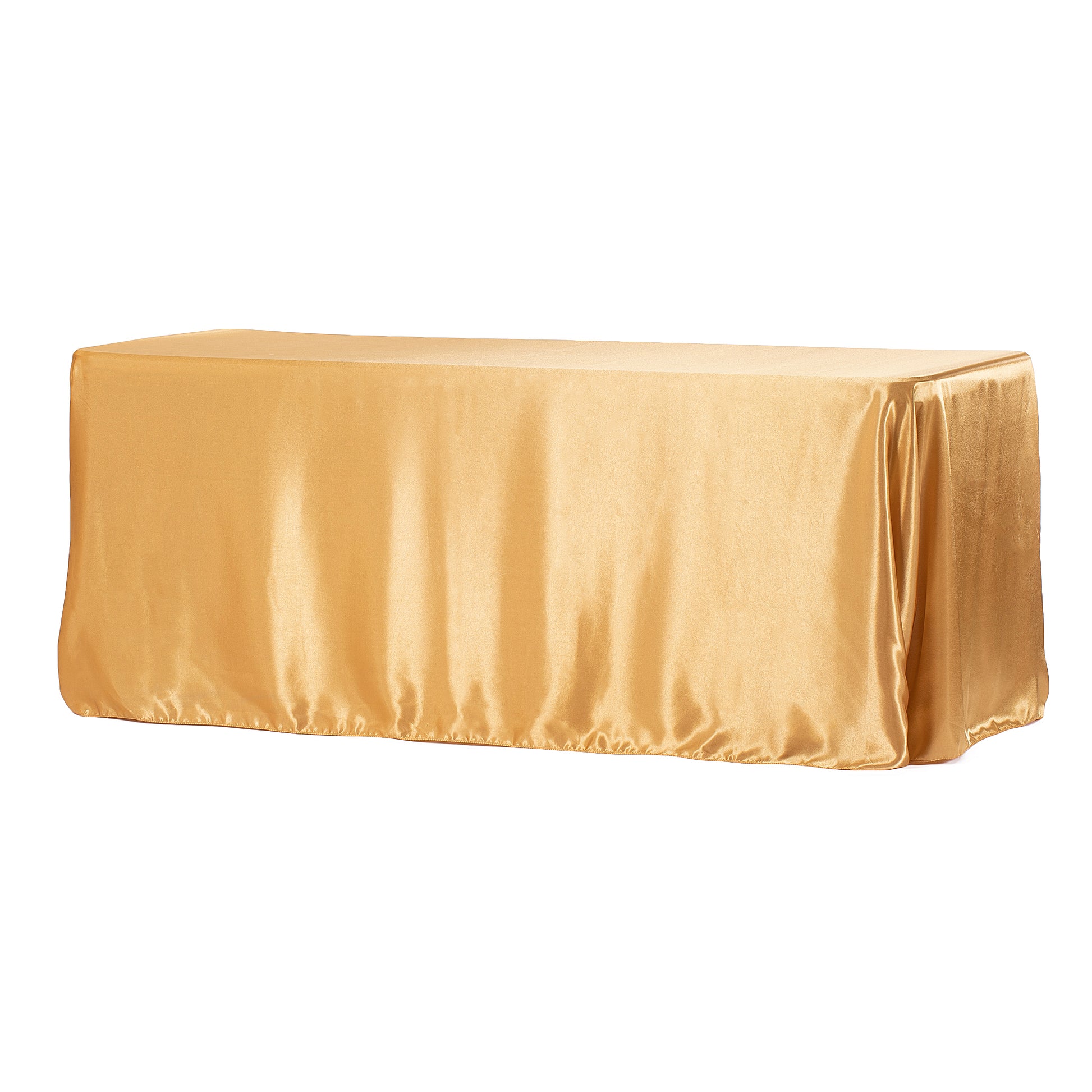 90"x156" Rectangular Satin Tablecloth - Gold Antique
