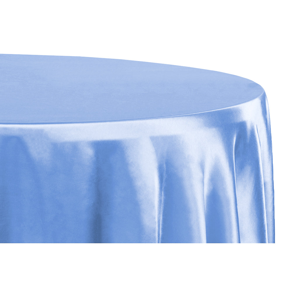 Satin 120" Round Tablecloth - Cornflower/Serenity - CV Linens
