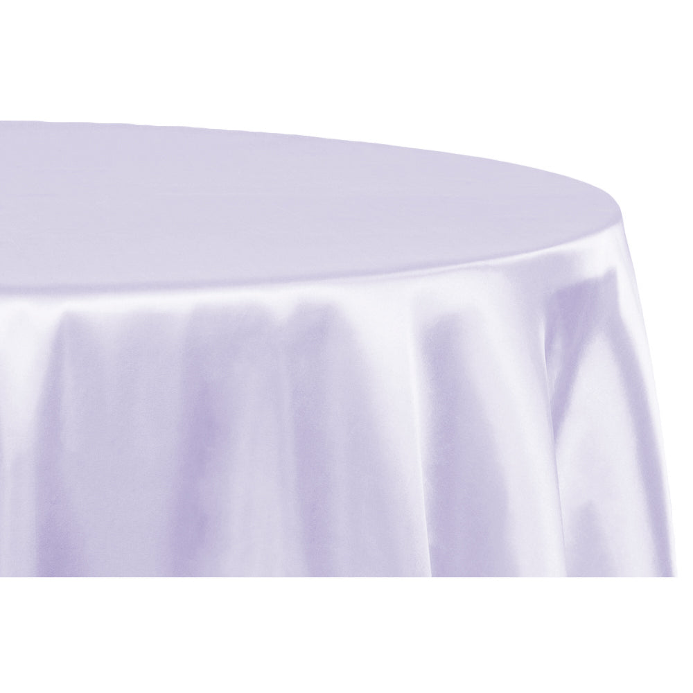 Satin 120" Round Tablecloth - Lavender - CV Linens