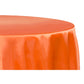 Satin 132" Round Tablecloth - Orange - CV Linens