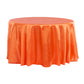 Satin 132" Round Tablecloth - Orange - CV Linens