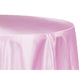 Satin 132" Round Tablecloth - Medium Pink - CV Linens