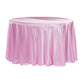 Satin 132" Round Tablecloth - Medium Pink - CV Linens
