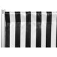 Stripe Satin 10ft H x 58"W Backdrop Panel/Drape - Black & White - CV Linens