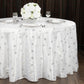 Sequin Embroidery Taffeta 120" Round Tablecloth - White - CV Linens