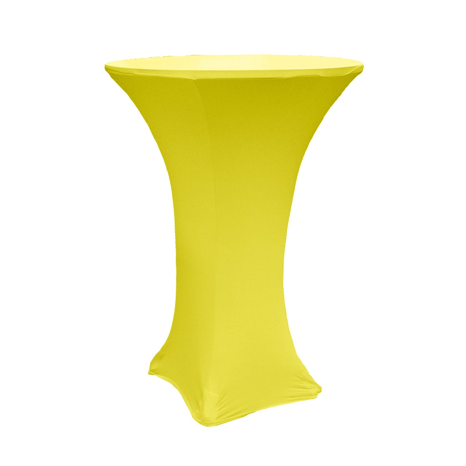 Spandex Cocktail Table Cover 36" Round - Bright Yellow - CV Linens