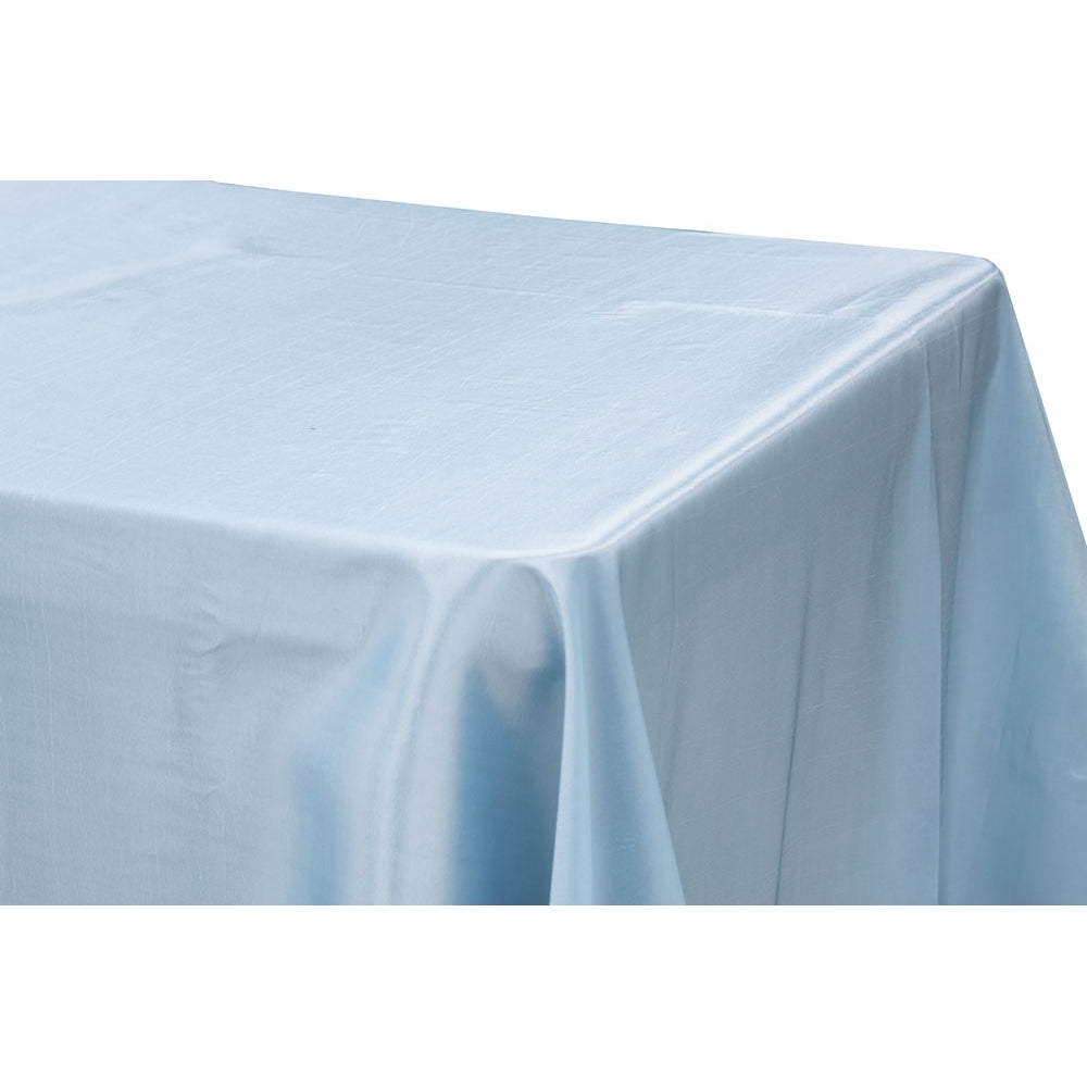Taffeta Tablecloth 90"x132" Rectangular - Baby Blue - CV Linens
