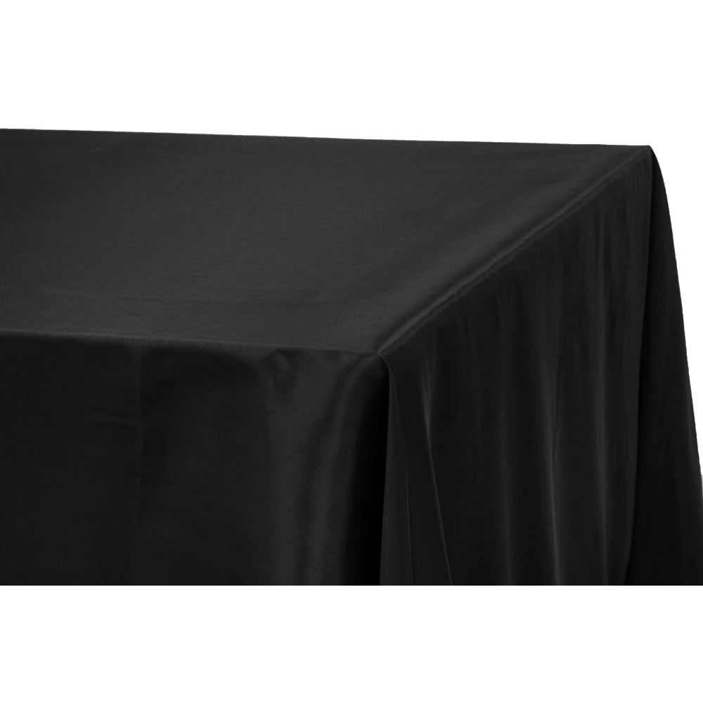 Taffeta Tablecloth 90"x156" Rectangular - Black - CV Linens