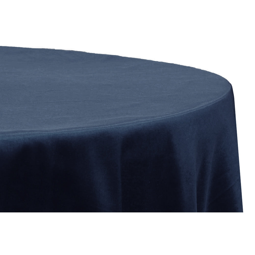 Taffeta Tablecloth 132" Round - Navy Blue - CV Linens
