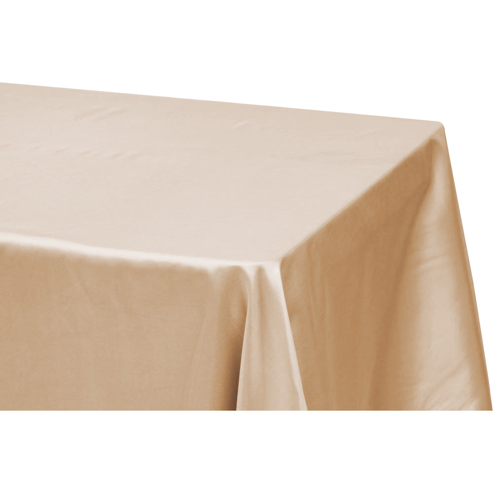 Taffeta Tablecloth 90"x156" Rectangular - Champagne - CV Linens
