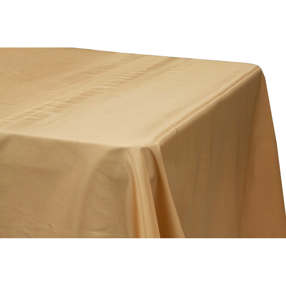 Taffeta Tablecloth 90"x132" Rectangular - Gold - CV Linens