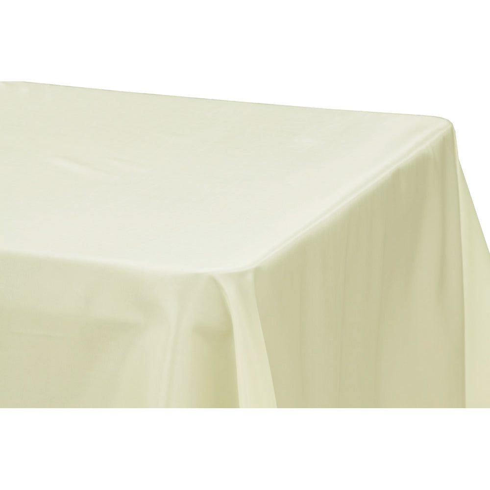 Taffeta Tablecloth 90"x132" Rectangular - Ivory - CV Linens