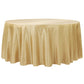 Taffeta Tablecloth 120" Round - Gold - CV Linens