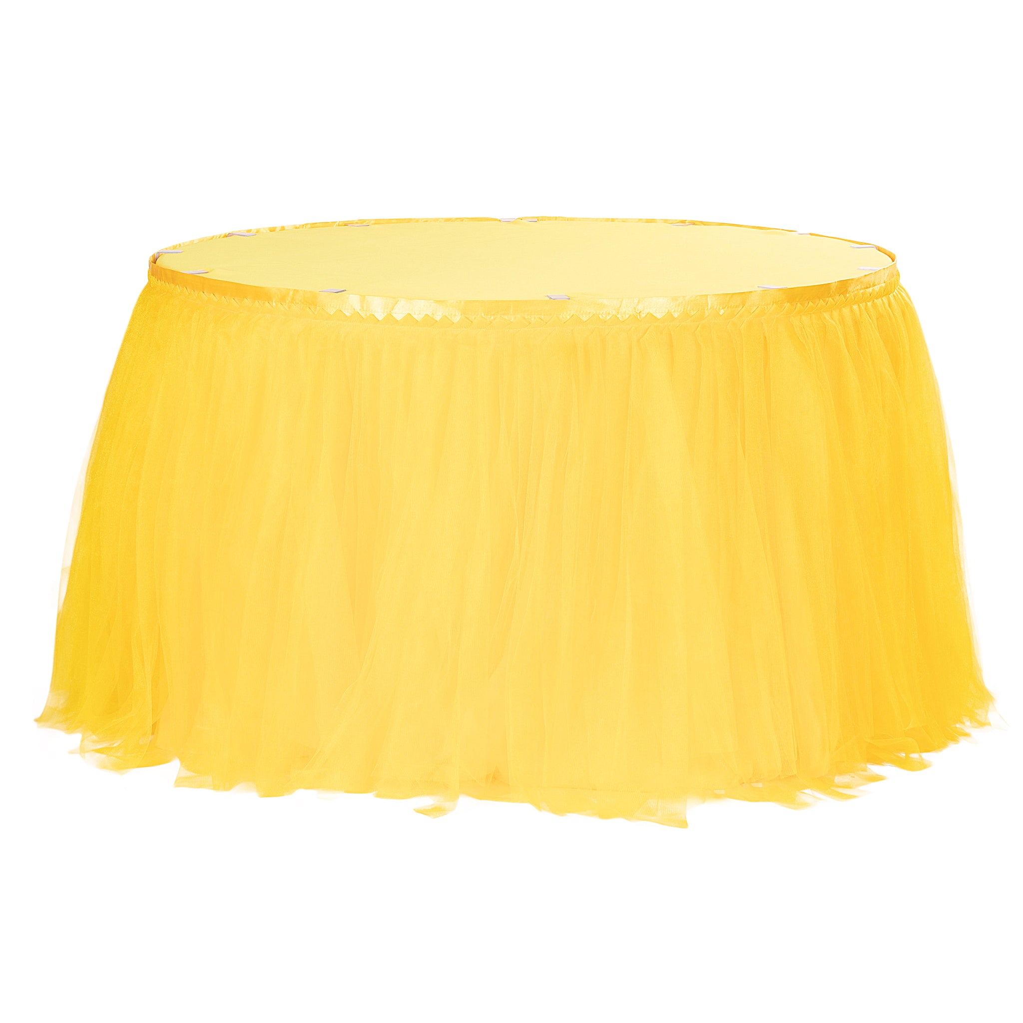 Tulle Tutu 17ft Table Skirt Canary Yellow CV Linens 2025